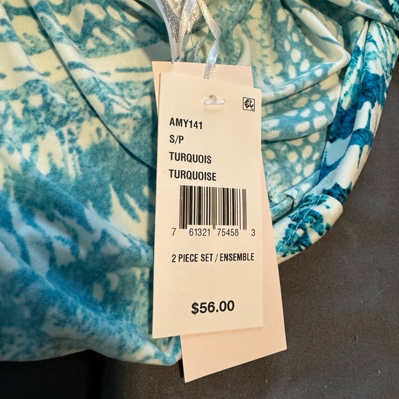 2-piece Turquoise Pajamas for teens - Picture 3 of 3